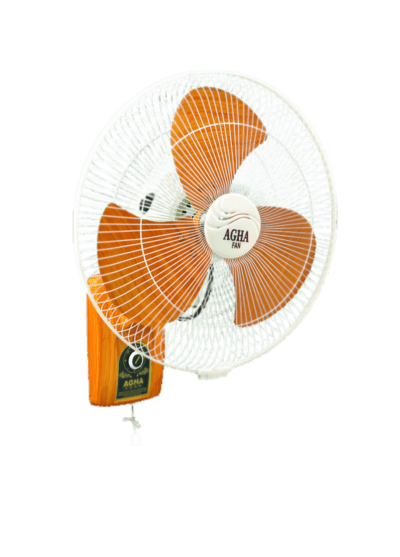 bracket fan in wood color and easy adjustable fan